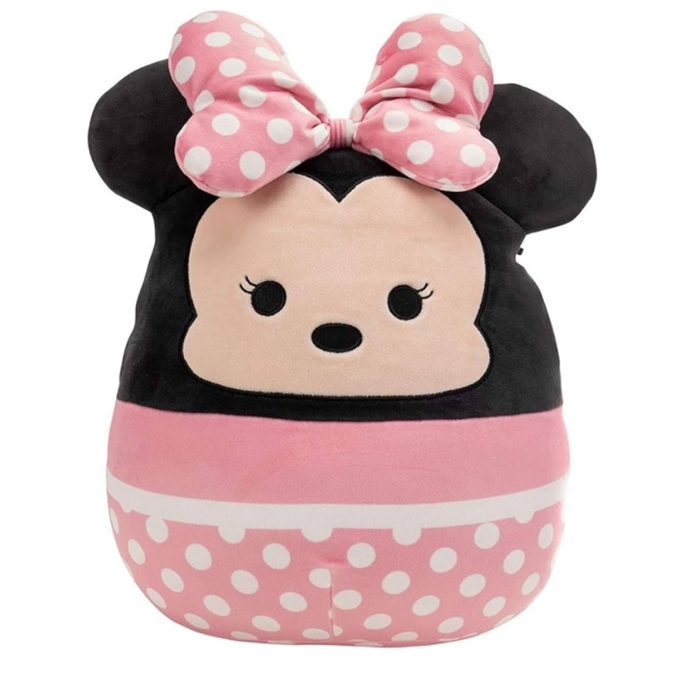 Squishmallow Pink and Black Minnie Mouse Plush